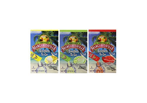 MARGARITAVILLE 6 To Go Bundle Pack of 3 - Piña Colada, Strawberry Daiquiri and Margarita