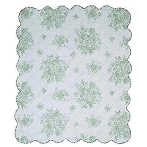 Josephine Sage Quilted Throw 60x50