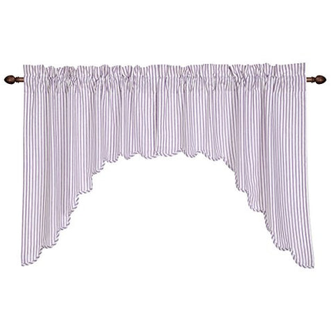 Josephine Orchid Scalloped Swag Set of 2 36x36x16