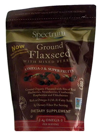 Spectrum Essentials Ground Premium Flaxseed with Mixed Berrry, 12 oz