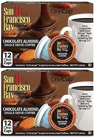 San Francisco Bay Gourmet Coffee OneCup Chocolate Almond 12 Count