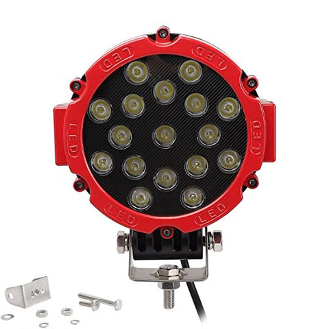 Green-L 7" Led Work Light Spot Off Road Fog Driving Roof Bar Bumper for SUV Boat 4x4 Jeep Lamp (51w Round Work Light)