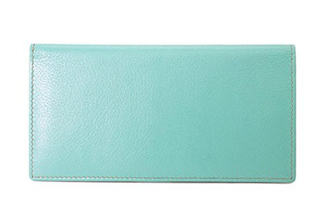 Checkbook With Pen Holder, Turquoise/Toffee