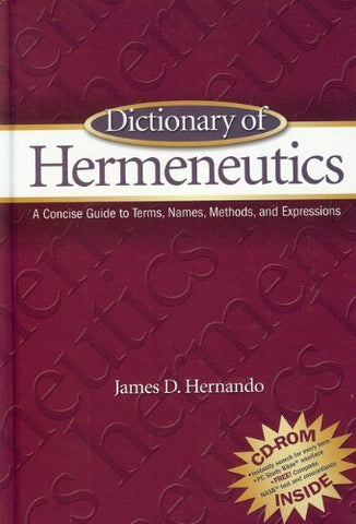 Dictionary of Hermeneutics - Hardcover
