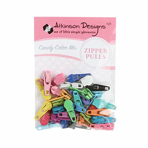 Zipper Pulls - Candy Color Mix - 30+ Assorted Colors