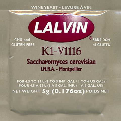 Lalvin K1V-1116 Wine Yeast - 5 g Sachet
