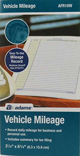 Adams Vehicle Mileage Journal, 3-1/4" X 6-1/4"