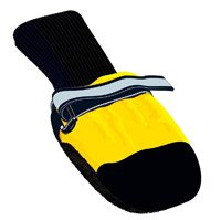 Muttluks All Weather Leather Sole and Toe Dog Boots, Set of 4 - Yellow, X-Large 4.25" to 4.75"