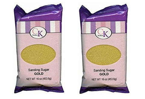 Celebakes Gold Sanding Sugar, 16 oz