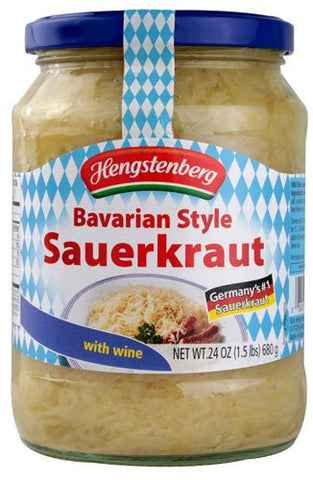 Bavarian Wine Sauerkraut in Jar, 24 oz