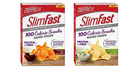 SlimFast Baked Crisps, Mesquite BBQ, 28g 5 PK and SlimFast Baked Crisps, Sour Cream & Onion, 28g 5 PK (not in pricelist)