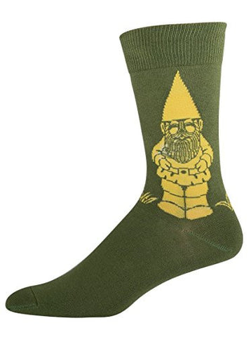 Mens Crew Socks "Gnome" - Parrot Green