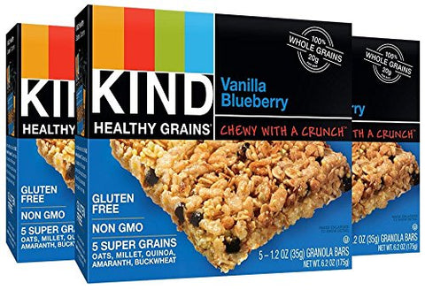Kind Granola Bar, Vanilla Blueberry 1.2 oz, 5 count