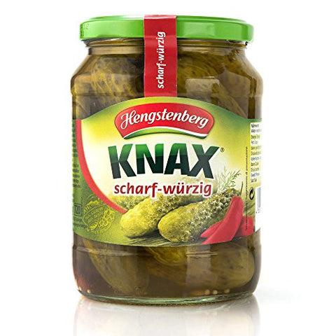 Knax Gherkins Hot, 24 oz
