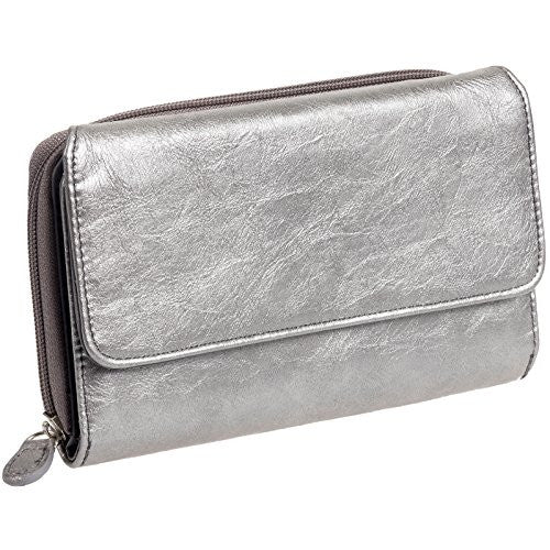 Mundi Womens My Big Fat Clutch Wallet w/ Calculator (Pewter)