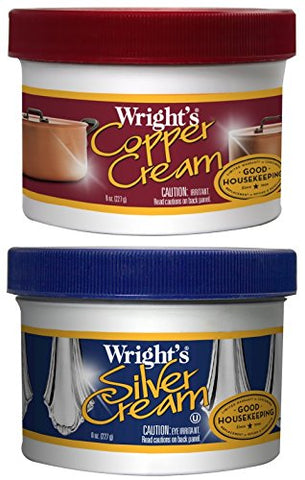 Wrights Silver Cream 8 oz. and Wrights Copper Cream 8 oz.