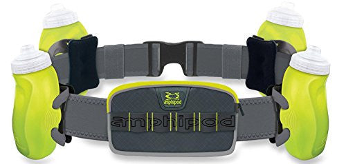 RunLite Xtech 4 Plus - Charcoal Amp Green with Amp Green Bottles,