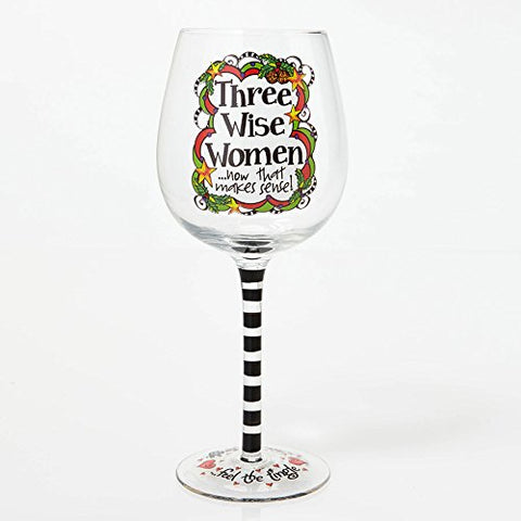 Enesco Suzy Party Glass Three Wise Women