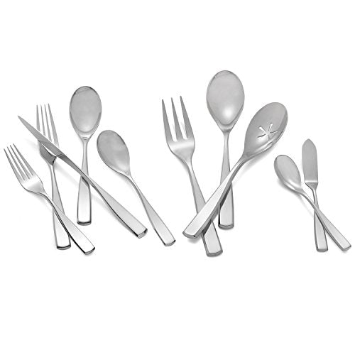 Anna 45 Piece Flatware Set, (8 - 5 pc. Place Set w/1 - 5 Pc. Srv. Set), 18/10 Stainless Steel