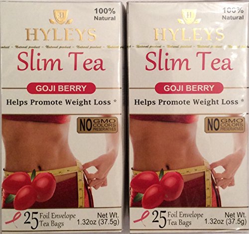 Hyleys Slim Tea Goji Berry 25 Bags (Pack of 2)
