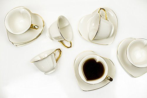 Cup & Saucer 6.5 Oz  (Set Of6) - Cream