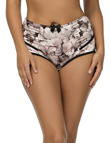 CHARLOTTE Highwaist Brief XLarge, Floral Shimmer