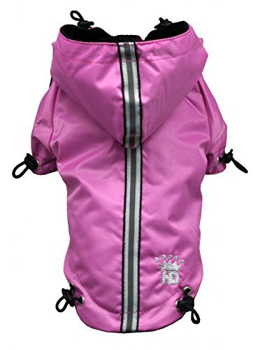 Hip Doggie Puppagonia Rain Parka - Pink, Small