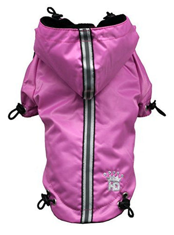 Hip Doggie Puppagonia Rain Parka - Pink, Small