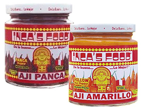 Inca's Food Aji Panca Pasta, 7.5oz and Inca's Food Aji Amarillo Pasta, 7.5oz