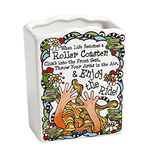 Enesco Suzy Pencil Holder Roller Coaster