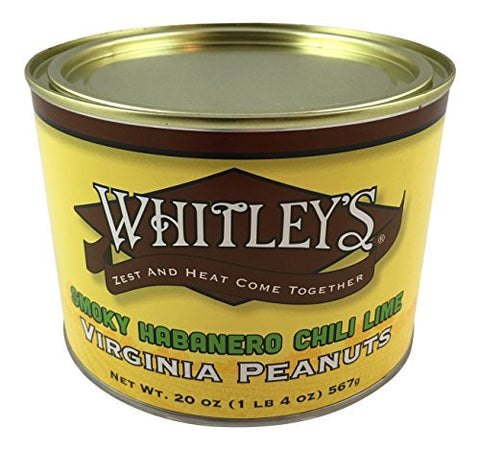 Whitley's - Smoky Habanero Chili Lime Peanuts , 20 oz. Tins