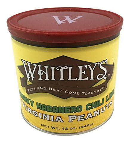 Whitley's - Smoky Habanero Chili Lime Peanuts , 12 oz. Tins