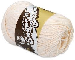 Lily Sugar'n Cream Solid Yarn Soft Ecru 120 Yards 2.5 OZ