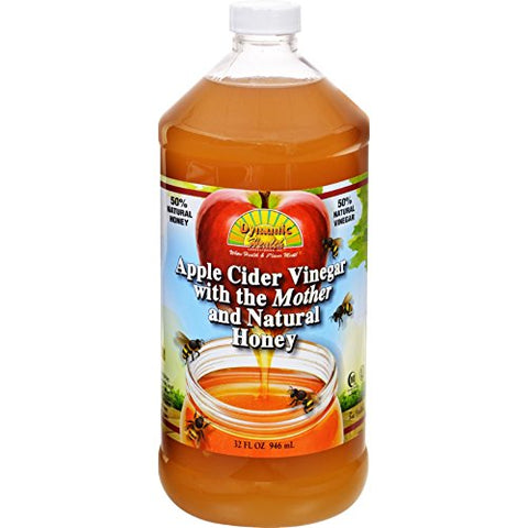 Dynamic Health Apple Cider Vinegar with Honey Plastic Bottle, 32 oz