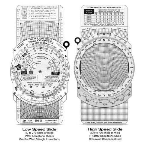 Aero Products Research, E6-b9hl, Standard, High & Lo Speed Slide (4.78" X 9.58")
