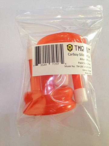 Rubber Carboy Blow Off Hood w/White Caps (3, 5, 6, 6.5 Gallon smooth neck)