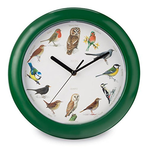Zeon Tech Bird Song Clock New (CE4548) - 21cm diameter (approx 8.2 in)