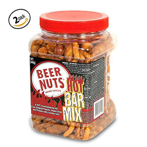 Beer Nuts Hot Bar Mix Pet Jar 12 Count 26 Oz