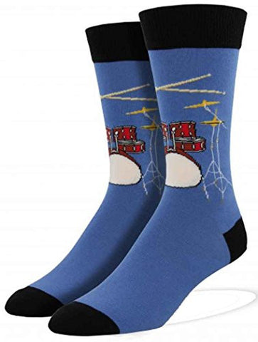 Men's Drum Solo Novelty Sock, Bluefog