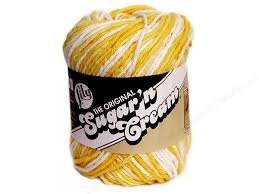 Lily Sugar'n Cream Yarn - Ombre Daisy 95 Yards 2 OZ