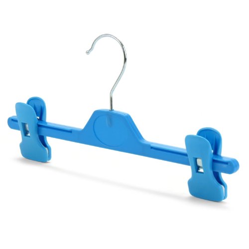 Childrens Coloured Plastic Clip Hangers - 28cm, blue