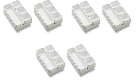 8 Piece Interlocking Bin Pack White (2) 9x6 Bin, (3) 9x3 Bin & (3) 3x3 Bin