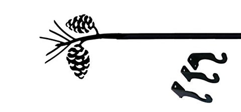 Pinecone Curtain Rod - Med (Hardware is INCLUDED) 7.00 lbs. 3/4 In. Width x 1 1/4 In. High x 2 5/8 In. Depth