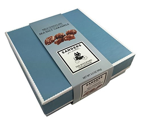 Boulevard Collection - Small Single Layer Boxed Chocolates, Milk Sea Salt Caramel, 7 pc, 3.5 oz