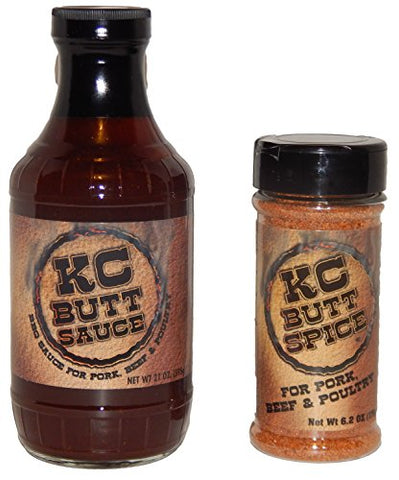 KC Butt Spice BBQ Rub, 6.20 oz. and
KC Butt BBQ Sauce, 21 oz.