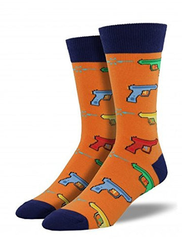 Mens Crew Socks Squirt Squirt - Creamsicle