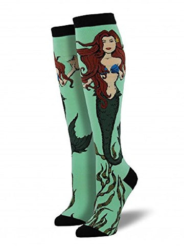 Womens Novelty Knee High "Mermaid" - Spearmint