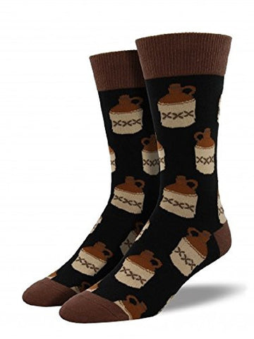 Men's Novelty Crew Sock "Jugs", Black