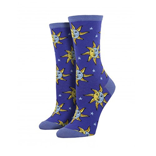 Women's Celestial Socks, Moonlight Blue