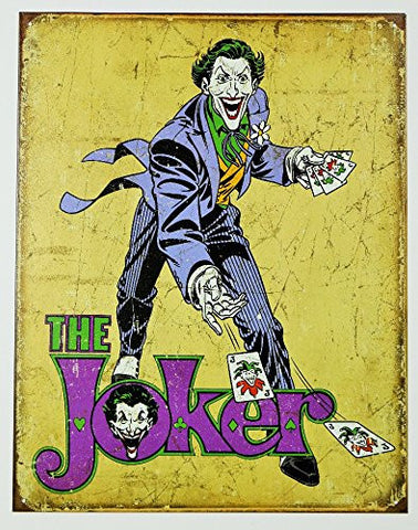 DC Comics - The Joker Tin Sign, 12.5"Wx16"H
